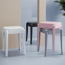 Non-space stools thickened plastic extra-thick household Nordic high-end design sense high stools are strong for adults
