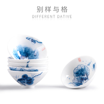 Different styles and styles Hand-painted lotus pond six-color hat cup Ceramic Teacup Tea cup Built-in master cup Single tea cup