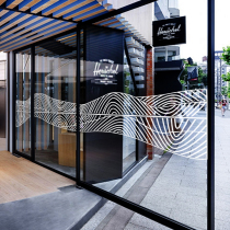 Personality Office Art Line Waist Line Sticker Mall Shop Window Anti-Storefront Glass Door Sticker Decoration Electrostatic Sticker