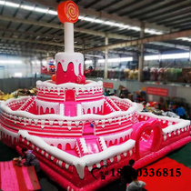 Inflatable outdoor stalls large and small playground Castle slide childrens park naughty Castle land break sand pool