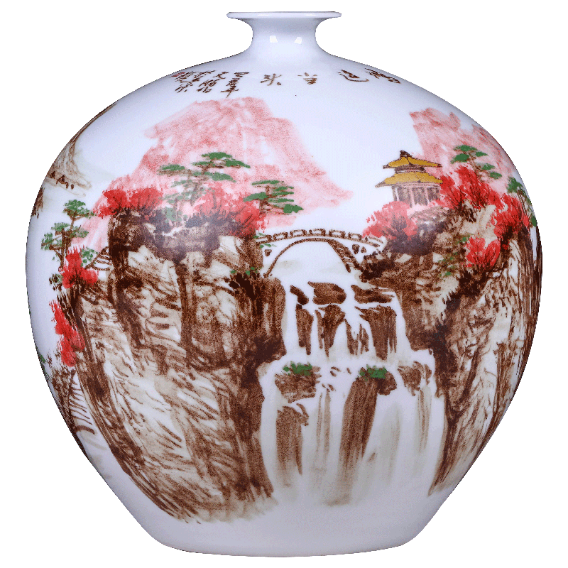 Jingdezhen porcelain much luck creative archaize ceramic furnishing articles sitting room rich ancient frame of Chinese style household decorative vase