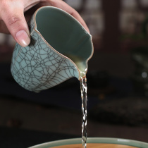 Longquan Celadon Road Cup ceramic tea divider home large tea ceremony kung fu tea set accessories antique Japanese Tea Sea