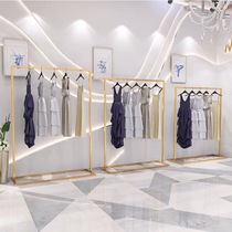 Wrought clothes rack floor-standing coat rack side rack clothing store display rack childrens clothing rack European clothes stand