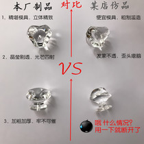 Full 10 yuan acrylic transparent handle pendant cabinet door drawer cover box Crystal Diamond organic handle