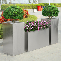 Outdoor stainless steel flower box combination sales department bar municipal street square flower trough cafe hotel flower bed customization