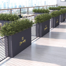 Outdoor wrought iron flower box combination city greening flower trough flower bed sales commercial street coffee milk tea shop outside the fence