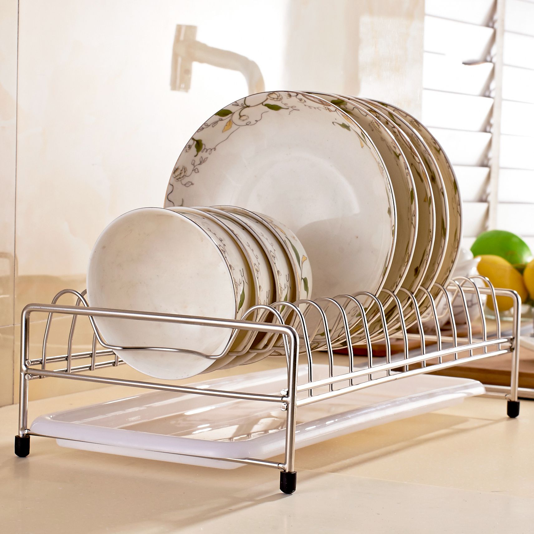 包邮304不锈钢碗碟架 单层滴水碗架沥水架厨房置物架收纳碗架