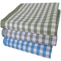 Thickened old coarse cloth cool mat bed linen three sets pure cotton double single water washed plaid folding air conditioning mat soft mat summer