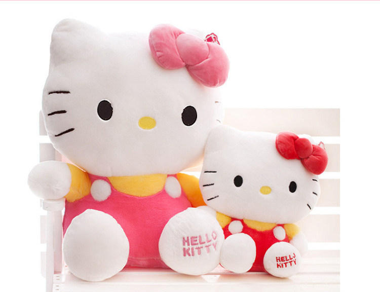 正版hellokitty凯蒂猫公仔毛绒玩具kt猫抱枕布娃娃大号礼物送女生