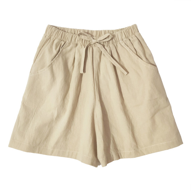 Cotton and linen shorts women loose wide leg pants high waist thin tide 2020 new Korean version of the summer thin shorts A word Cotton and linen shorts women loose wide leg pants high waist thin tide 2020 new Korean version of the summer thin shorts A word
