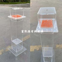 Custom plexiglass square soil column soil leaching filter acrylic column flange connection reactor rainfall device