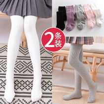 Girl Beats Bottom Pants Spring Autumn Slim pure cotton Outer wear autumn and winter female baby Conjoined Sox Sox Childrens mid-thick pantyhose