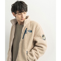 White label Korean version Black label outdoor trend Neutral male and female lovers lambskin fleece fleece monkey thickened jacket