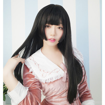 Hime hair style Japanese wig Female long Hime hair daily long hair Two yuan princess cut bangs Japanese full headgear false hair