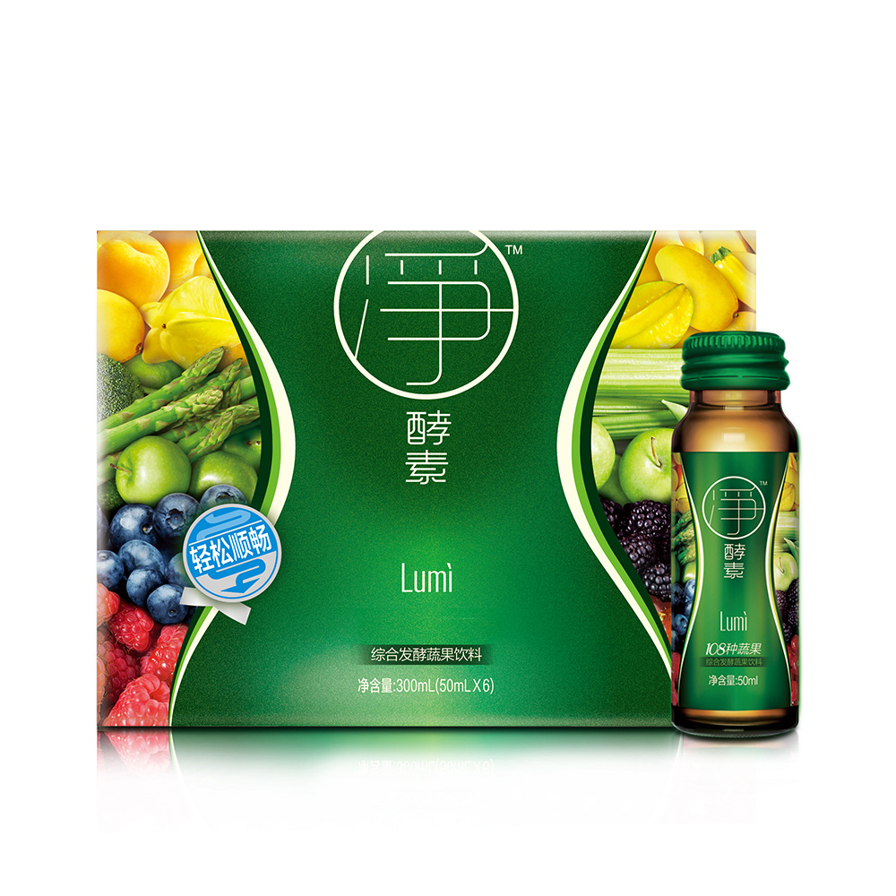 lumi净酵素原液综合发酵果蔬饮50ml*6瓶 台湾进口酵素