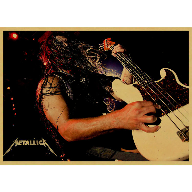 重金属乐队海报 牛皮纸复古装饰画 欧美摇滚音乐 metallica海报