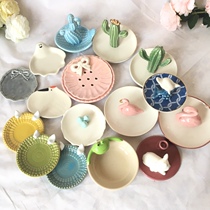 Nordic Home Ins ceramic Saucer Saucer Dish Snack Sushi Pan Flavored Bird Cactus Containing Jewelry Pan