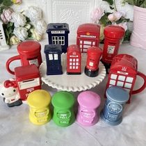 Brief Nordic American Home Swing Piece Crafts Courtyard Decoration Desktop Emulation Scene Post Office Mailbox Telephone Kiosk