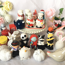 Brief Nordic American Countryside Home Scenario Adornment Ceramic Seasoned Bottle Pepper Bottle Pendulum powder Toothpick Cylinder