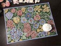 American countryside European-style retro Mediterranean ins style dining mat table cloth student table mat 33 * 47 flower group brocade