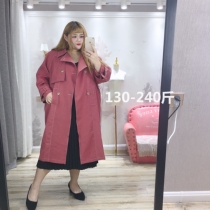 Fat Fat Fat MM Han Line Double Row Clothing Clothing Wears and Long Windwear Cover
