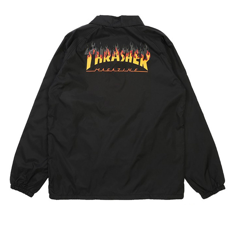 Thrasher 火焰教练夹克