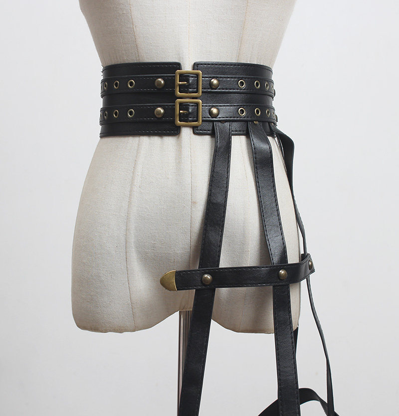 欧美腰带皮带绑腿机能性感嘻哈朋克黑暗腰封女士装饰裙子短裤腰带