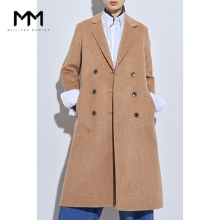 shopping mall same mm lemon 2019 winter new double faced woolen coat lapel woolen coat female 5aa271122q