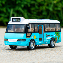Childrens school bus bus toy car inertia resistance simulation bus boy baby open door bus model
