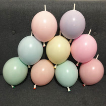 Double layer 6 inch macaron tail balloon wedding birthday party balloon thick needle tail balloon tail ball set ball