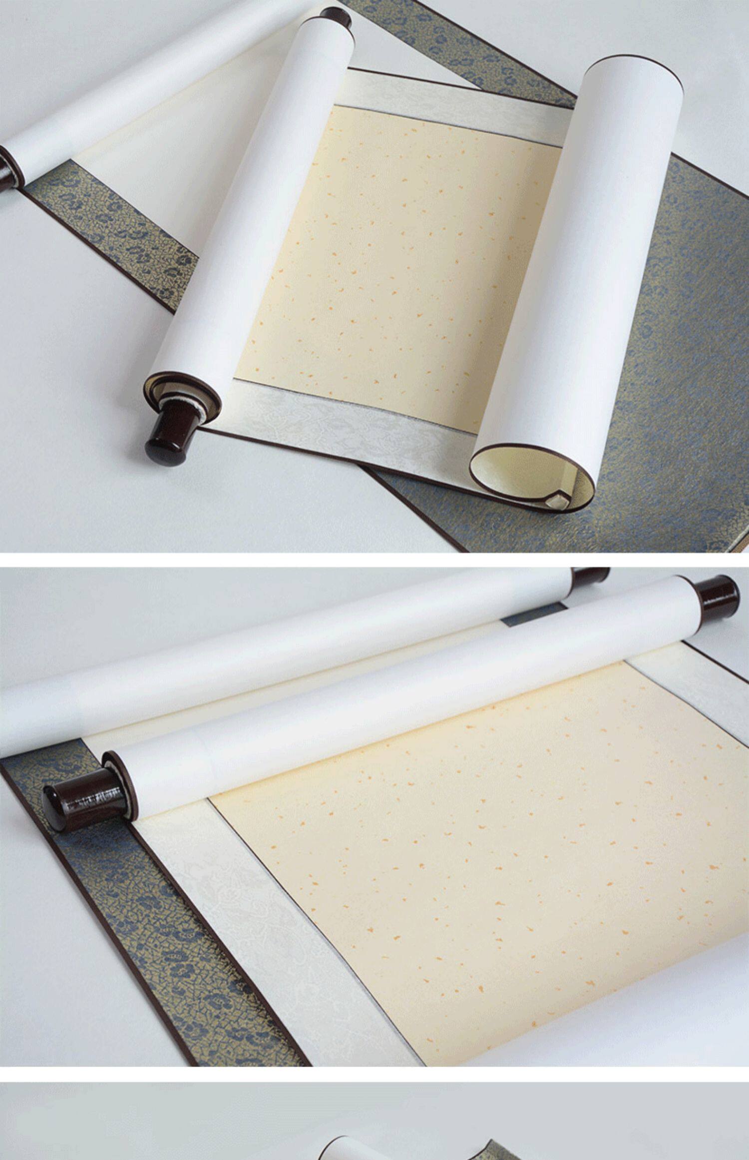 宁轩阁精装裱生宣纸空白画轴半生半熟卷轴空白纸书法作品纸国画专用