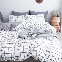 Single bed sheet quilt cover three-piece pink 1 5m double quilt single princess style 2 0m four-piece girl personality