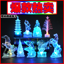 Luminous small toy childrens gift square ring night light hot sale night market kindergarten creative gift stalls