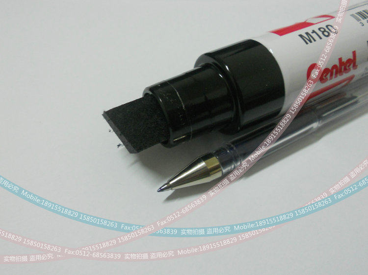 m180 pentel felt pen 扁头油性笔 蟠桃儿工业记号笔 m180a