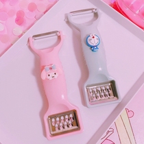Cute cartoon kitchen fruit and vegetable grater Creative scraper multifunctional melon and fruit double-headed peeler