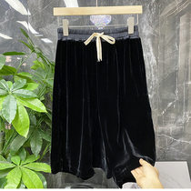 Brand Fold Discount Store Mall Special Cabinet Withdrawal Cupboard Womens Tail Goods Clear Cabin Summer Thin Europe Station Velvet Kharen 50% Pants Woman