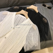 Brand Fold Discount Store Mall Withdrawal Cabinet Womens Tail Stock Clear Cabin Double Lace Sleeves Hollowed-out Breathable Ice Silk Needlework Women