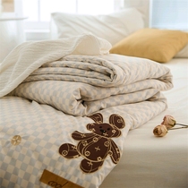 Small frescoed board lattice summer quilt nude sleeping pro-skin embroidered soy summer cool quilted by day-style single double air conditioning