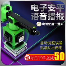 Electronic leveling level Green light automatic leveling 12-wire high-precision wall-to-ground dual-purpose machine Wall-to-ground instrument
