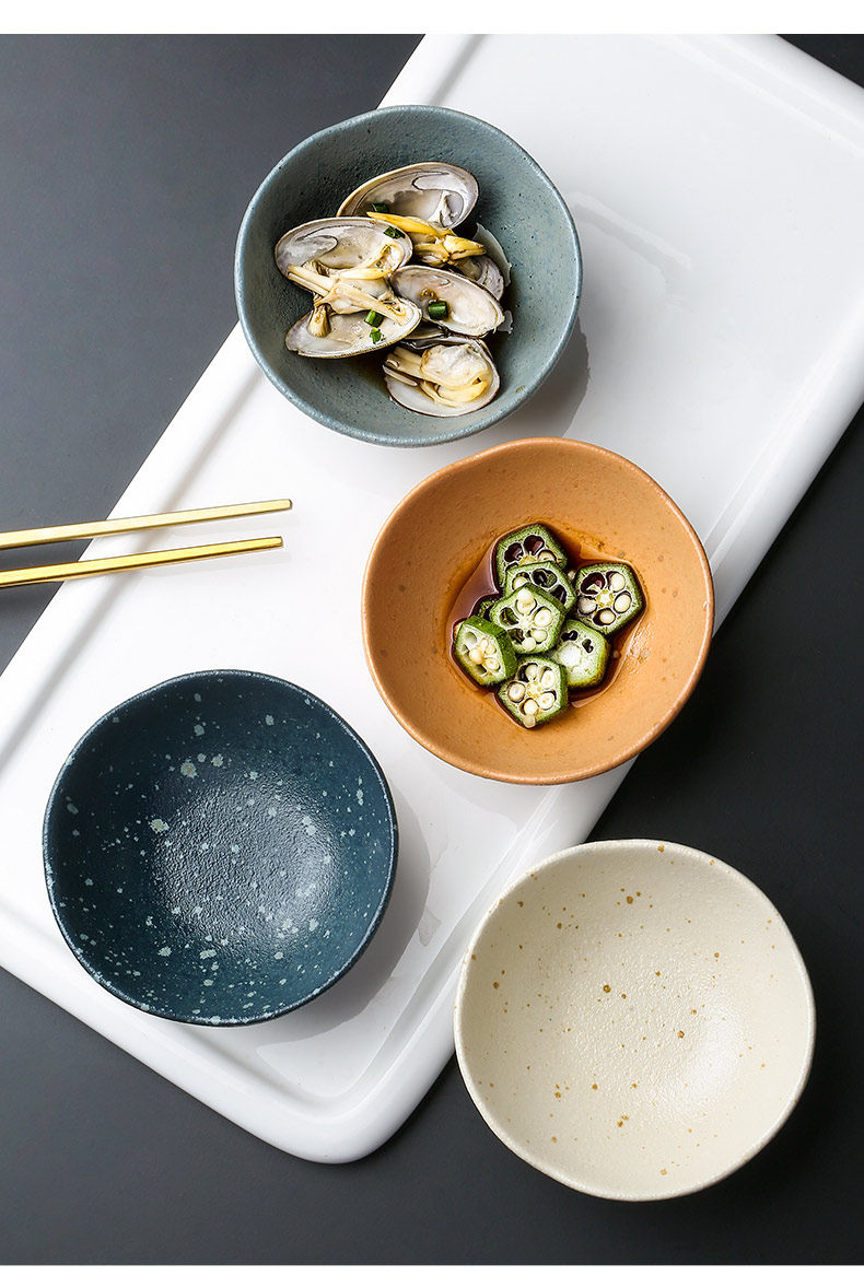 瓷彩美日式陶瓷小碟子花形小味碟家用火锅蘸料碟醋酱油碟小菜碟子