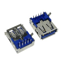 USB socket a female 90 degrees 3 0 fast blue rubber crimping data cable USB host high-speed connection port