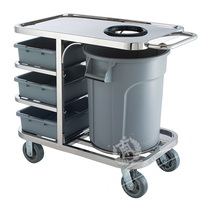 Southern three-story stainless steel trolley Food City Car Restaurant collection Car restaurant dish car Tray Collection car