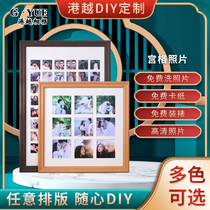 Nine 48 Palace grid photo frame custom diy couple photo gift handmade picture do wash many knots wedding dress Wall