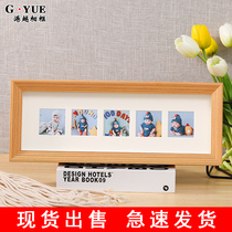 Hong Kong and Vietnam five consecutive combination childrens photo frame set up table to wash and print into a baby Memorial Palace grid collection Wall