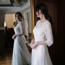 Can Rentals < Autumn Day Private > Korea Dew Back Brief Lace Mori Department Light Wedding Dresses Lawn Wedding out of the house