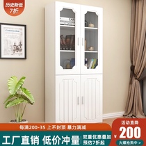 Bookcase locker with glass free combination Simple cabinet File cabinet Bookcase locker Bookcase Floor cabinet