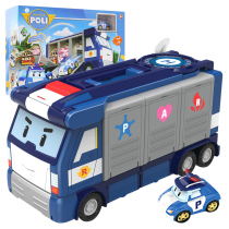 Yinhui deformation police car Purley Truck Rescue headquarters car poli poli Roy Amba Haili toy car