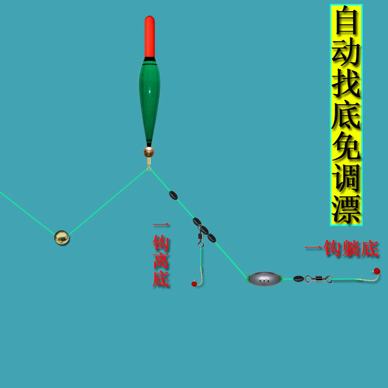 远投滑漂自动找底免调漂路亚手矶竿电子夜光咬钩变色日