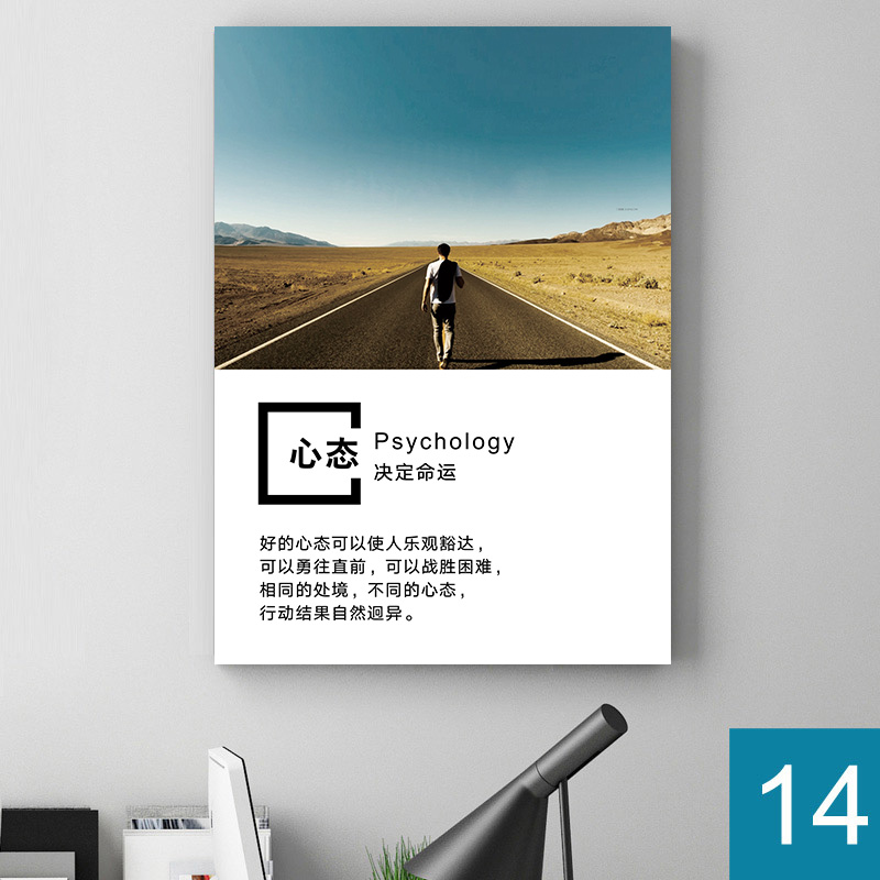 corporate culture wall painting office decoration painting company inspirational poster conference room slogan frameless mural customization