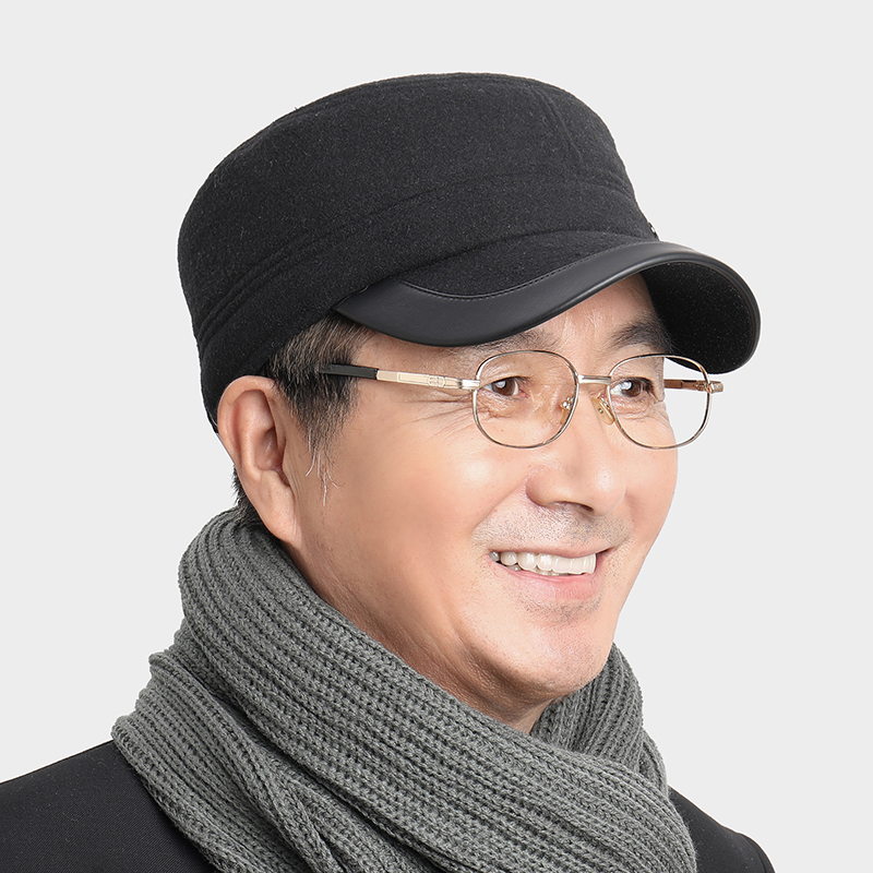 冬款均码平顶帽,温暖老年人6